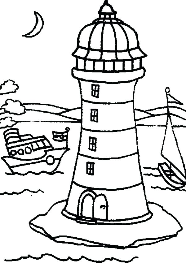 Lighthouse Coloring Pages Download Large Image Realistic 600x850 Lighthouse Coloring Pages Download Large Image Realistic