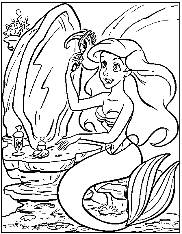 630x810 Little Mermaid Coloring Pages Lovely Free Printable Little Mermaid