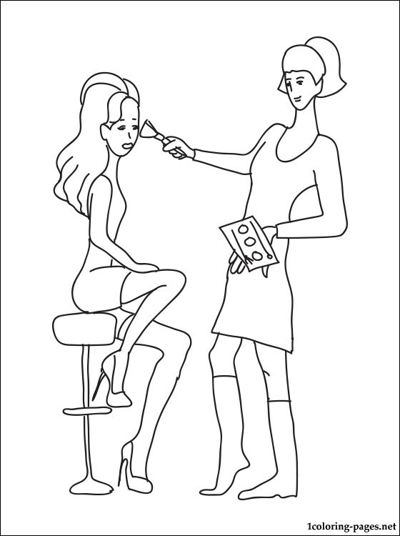 Theatrical Makeup Coloring Page Coloring Pages 560x750 Theatrical Makeup Coloring Page Coloring Pages