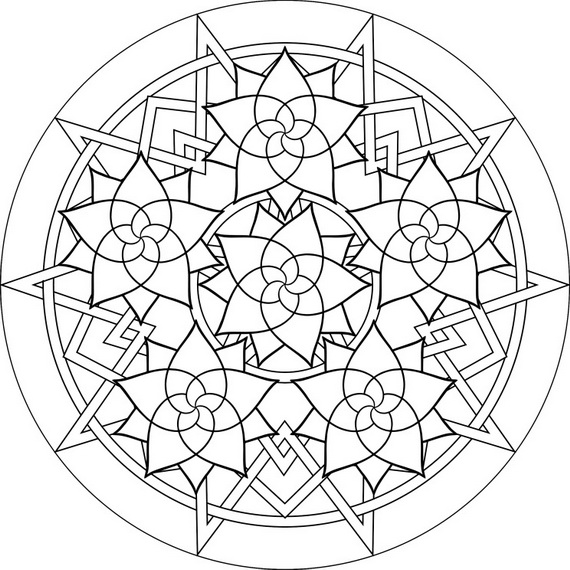 570x570 Unique Spring Free Printable Mandala Coloring Pages For Adults
