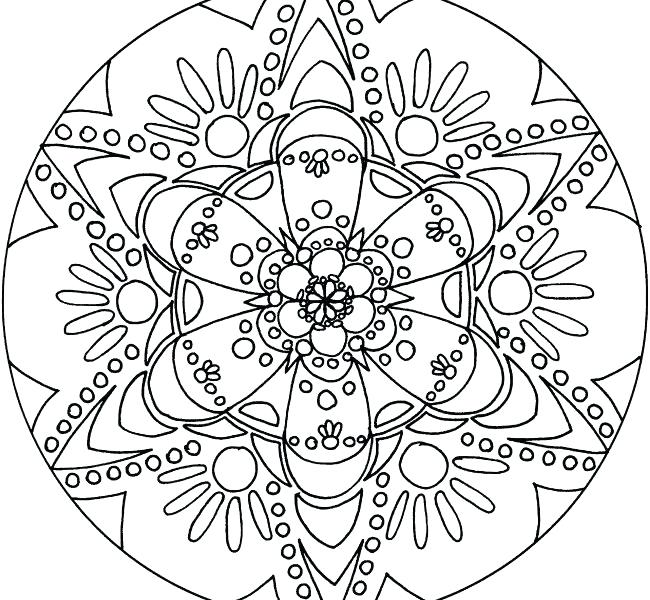 650x600 Free Printable Easy Mandala Coloring Pages Mandala Designs