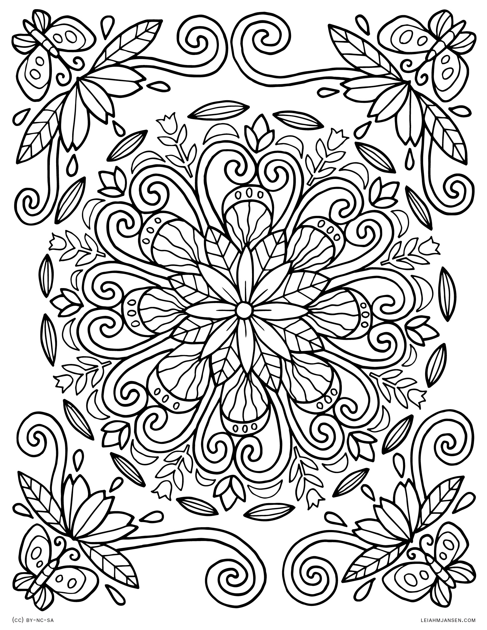 1700x2200 Outstanding Printable Mandala Coloring Pages Adults With Easy