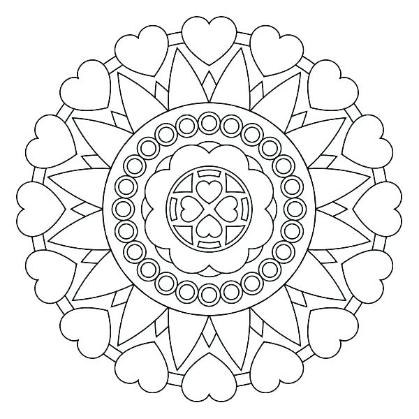 600x600 Cat Mandala Coloring Pages Free Printable Mandala Coloring Pages