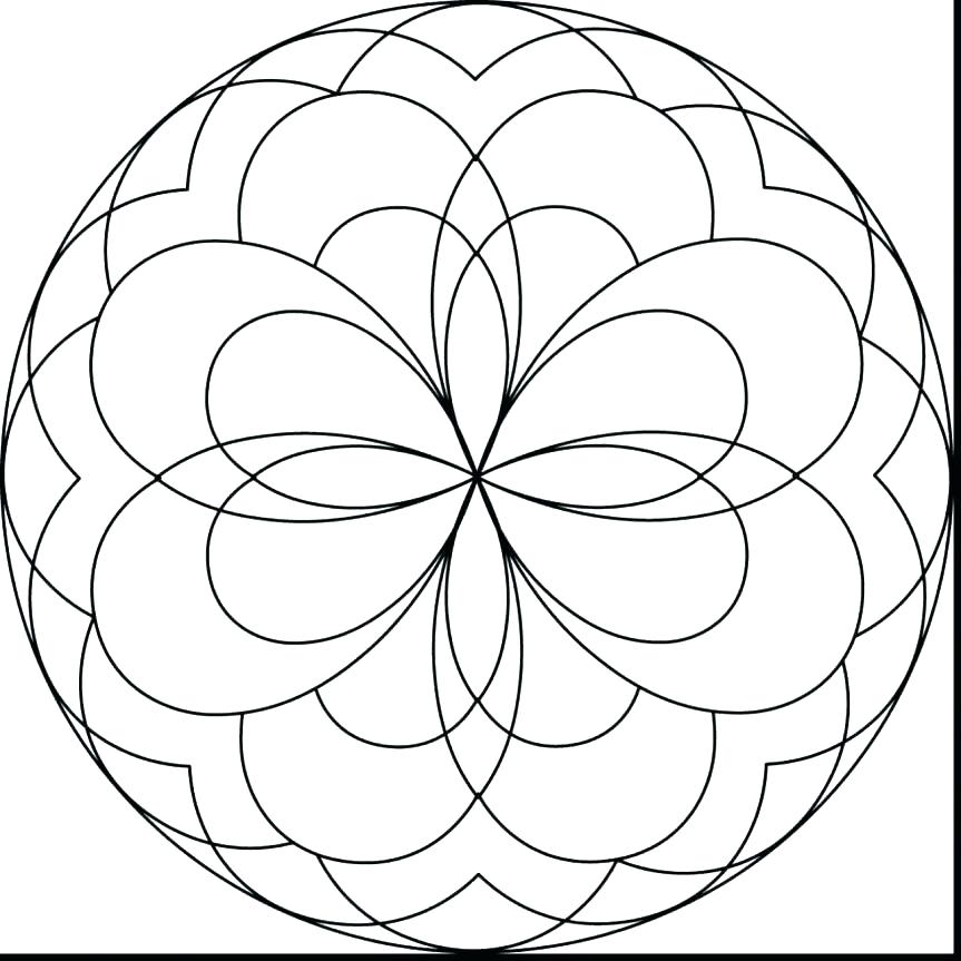 863x863 Mandala Online Coloring Pages