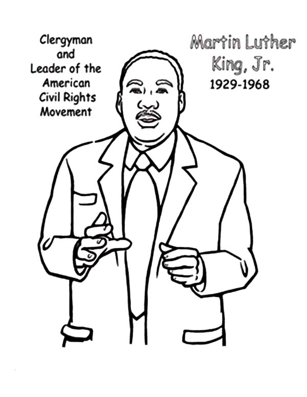 Free Printable Martin Luther King Coloring Pages at ...