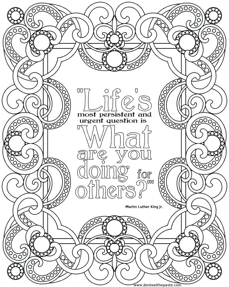 736x920 Mlk Coloring Page Free Printable Coloring Pages For Adults Quotes