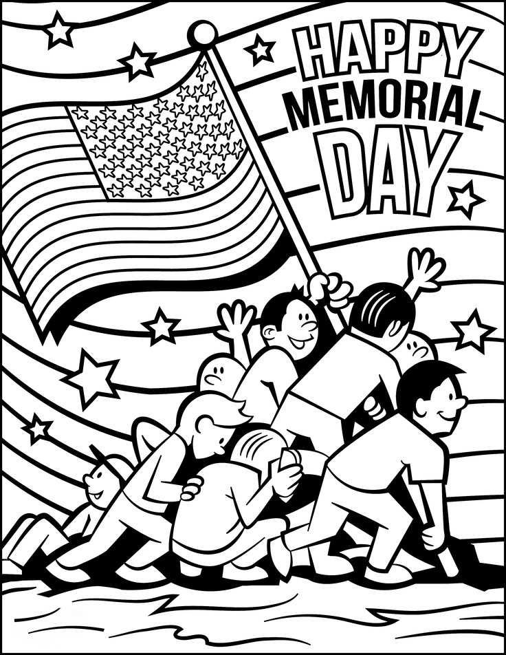 Memorial Day Coloring Pages Free Download For Kids Amp Preschoolers 736x952 Memorial Day Coloring Pages Free Download For Kids Amp Preschoolers