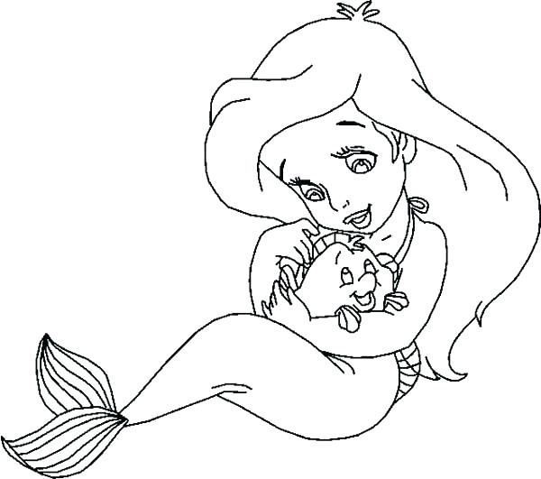 600x531 Printable Mermaid Coloring Pages Mermaid Coloring Pages Free