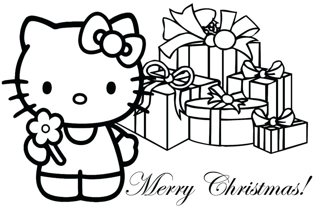 1024x694 Idea Merry Christmas Coloring Pages For Kids Or Tree Coloring Page