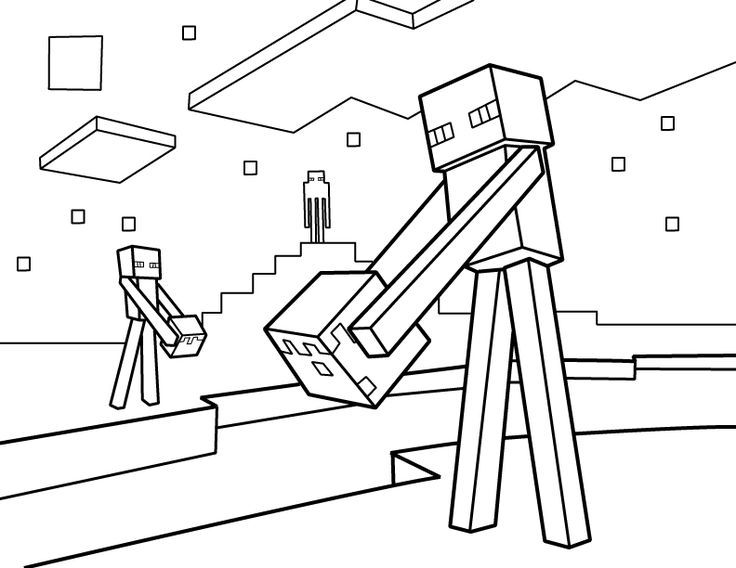 Minecraft Coloring Pages Enderman 736x568 Minecraft Coloring Pages Enderman