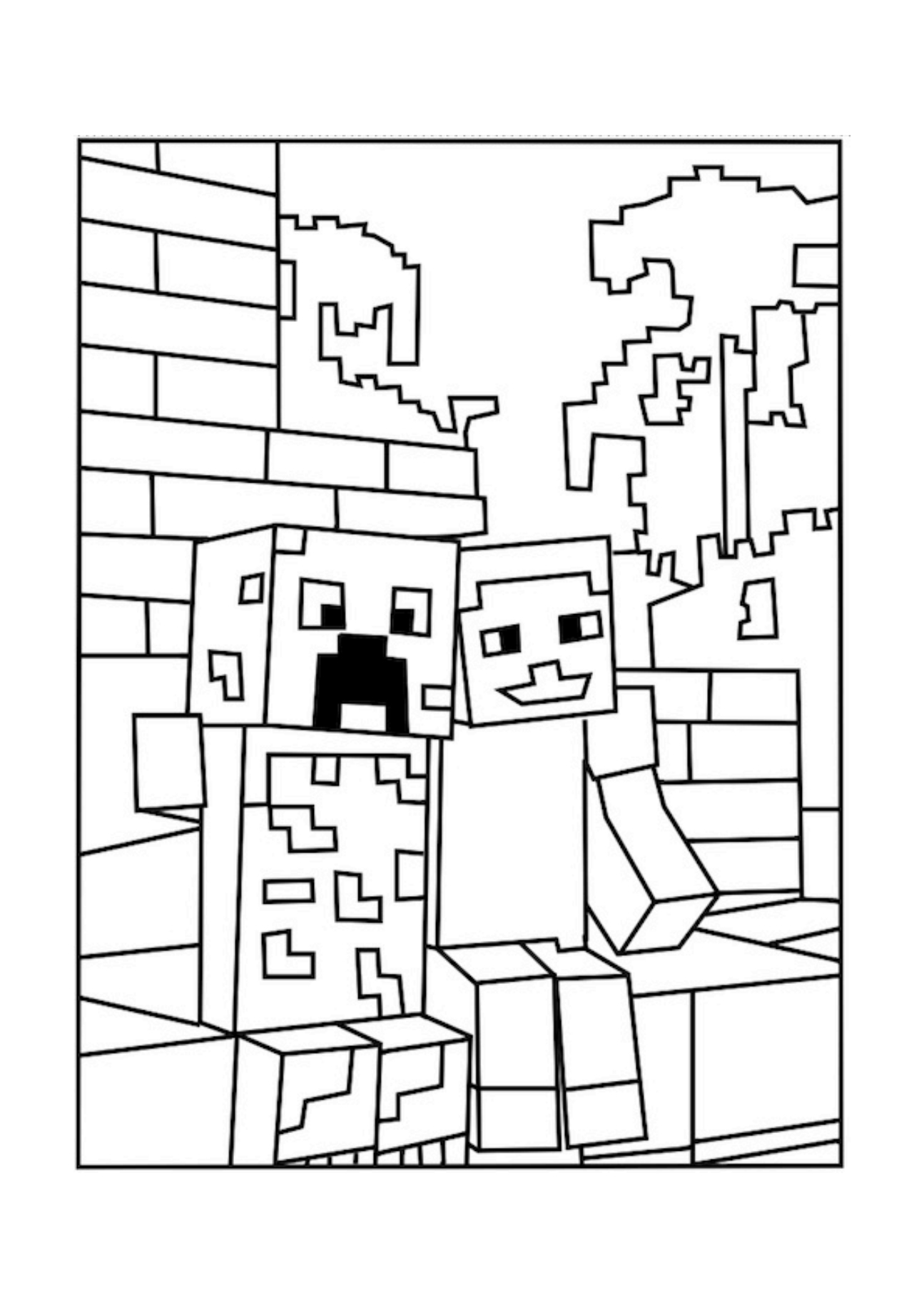 New Minecraft Coloring Pages For Kids Coloring Page Pedia Free 1295x1832 New Minecraft Coloring Pages For Kids Coloring Page Pedia Free