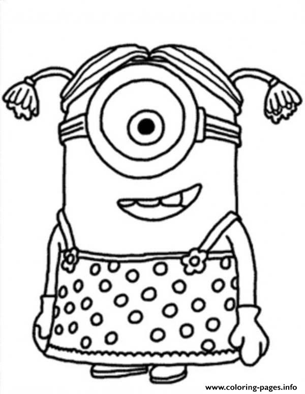 Little Girl The Minion Coloring Pages Printable 600x775 Little Girl The Minion Coloring Pages Printable