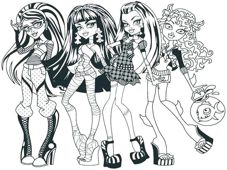 765x574 Monster High Printable Coloring Pages Free Monster High Coloring