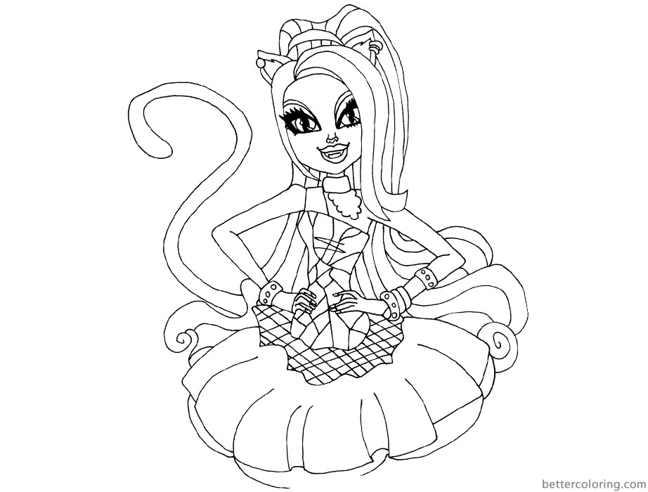 922x700 Catty Noir From Monster High Coloring Pages