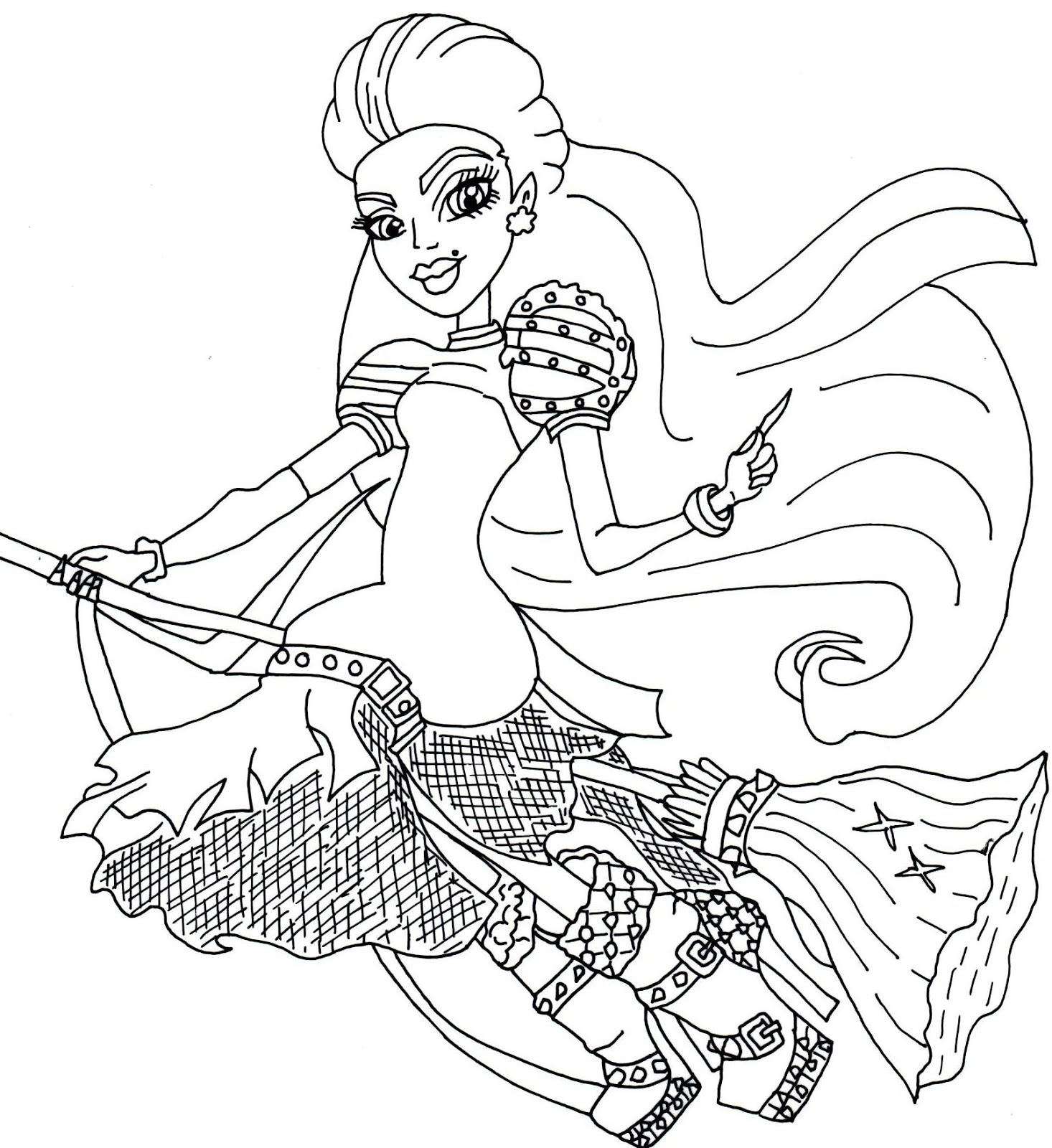 1466x1600 Free Printable Monster High Coloring Pages Casta Fierce Monster