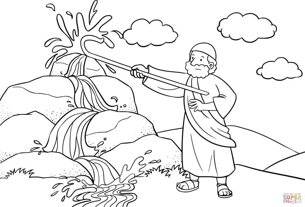 1024x697 Free Printable Moses Coloring Pages