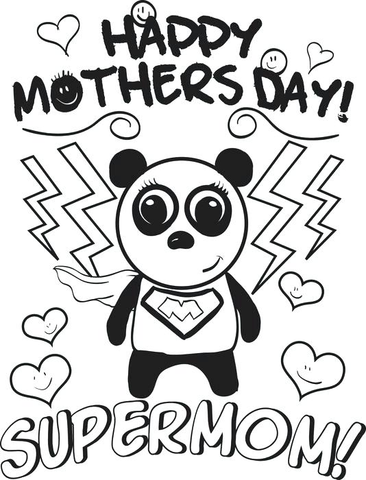 534x700 Free Printable Mothers Day Coloring Pages Supermom Mothers Day