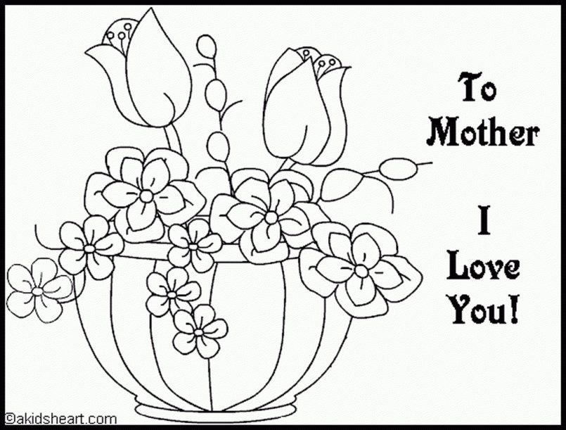 805x611 Coloring Christian Mothers Day Coloring Pages Free Printable