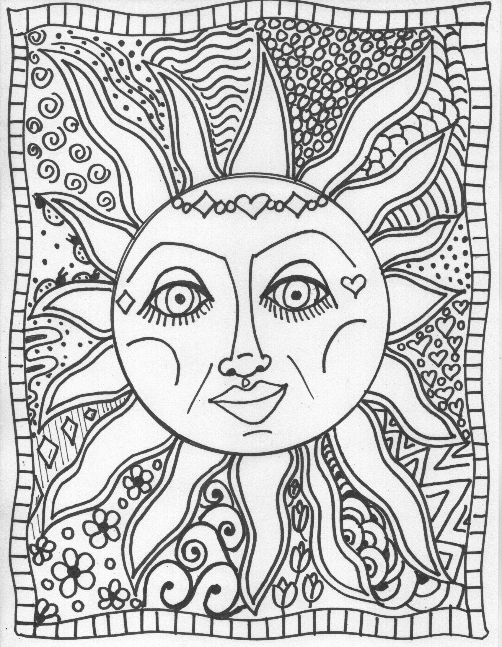 1700x2190 Trippy Coloring Pages