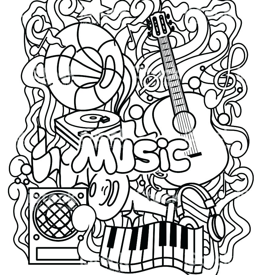 Free Printable Music Coloring Pages - Printable World Holiday