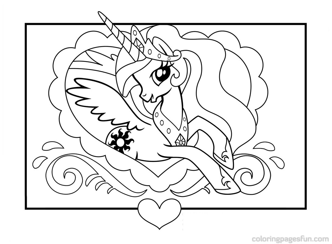 1091x800 My Little Pony Coloring Pages Cute Pony Girl Free Printable