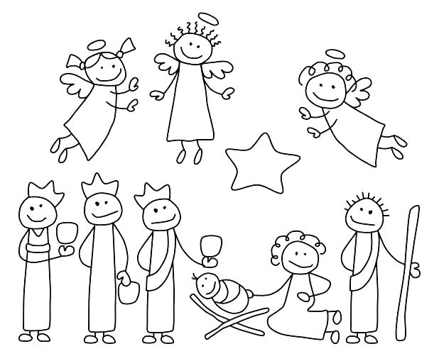 618x509 Manger Scene Coloring Pages Free Printable Manger Scenes Free