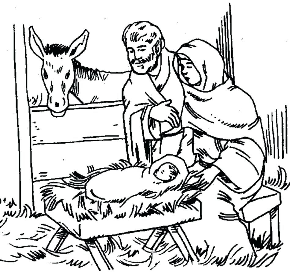 949x898 Coloring Pages ~ Nativity Coloring Page Simple Easy Free Printable