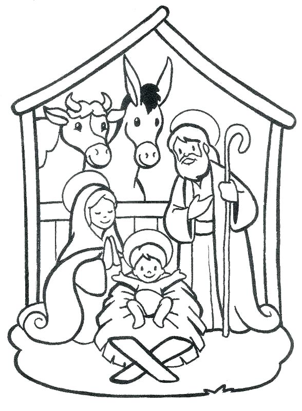 588x800 Colouring Pages Of The Nativity Scene Nativity Colouring Page