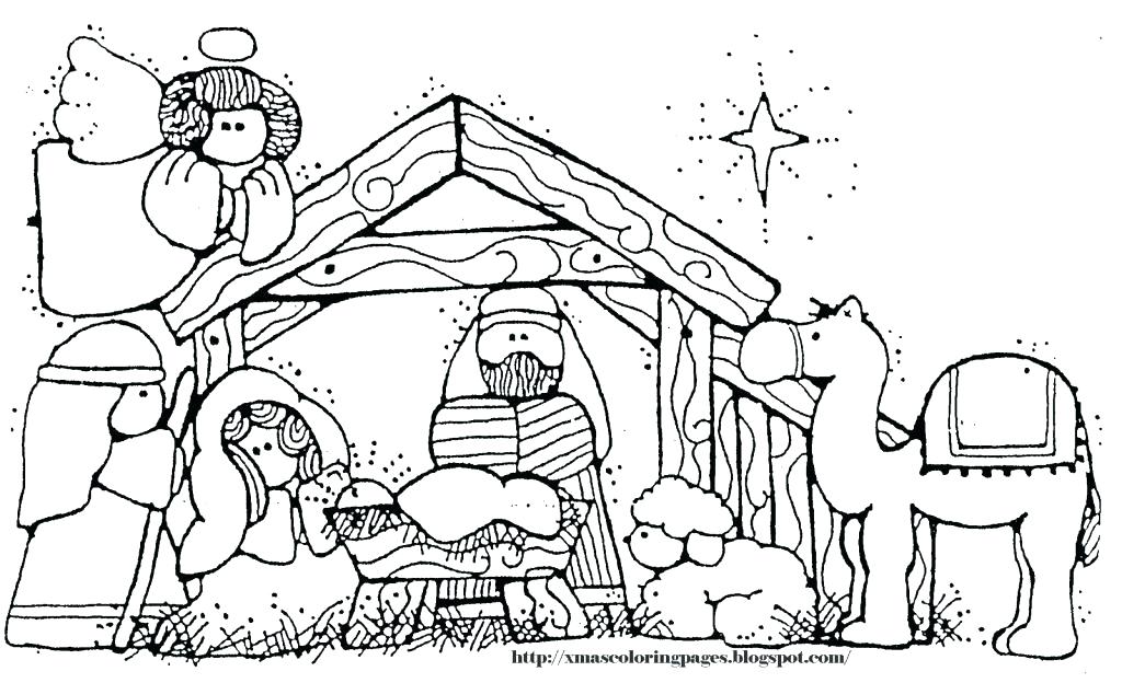 Free Printable Nativity Scene Coloring Pages Manger Coloring Pages 1024x624 Free Printable Nativity Scene Coloring Pages Manger Coloring Pages