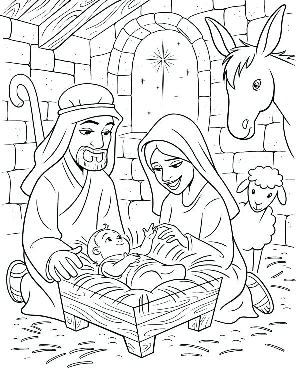 Amazing Nativity Scene Coloring Pages Kids Book Large Size Of Page 593x768 Amazing Nativity Scene Coloring Pages Kids Book Large Size Of Page
