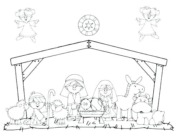 Nativity Coloring Pages Free Cliptext.co 600x464 Nativity Coloring Pages Free Cliptext.co