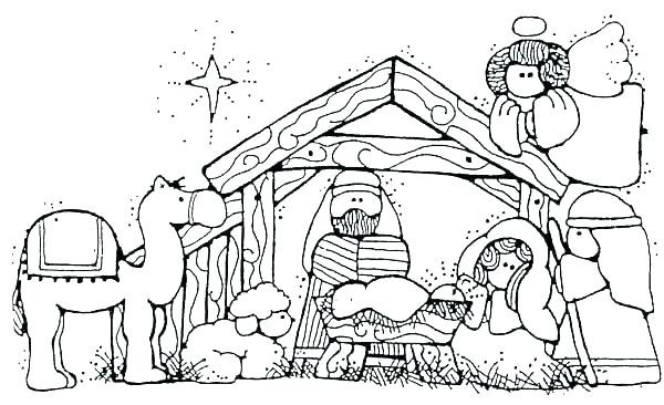Free Nativity Coloring Pages For Preschool Free Printable Nativity 600x366 Free Nativity Coloring Pages For Preschool Free Printable Nativity
