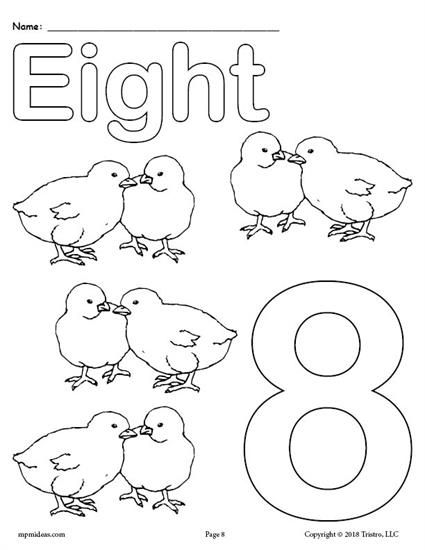 Free Printable Animal Number Coloring Pages 425x550 Free Printable Animal Number Coloring Pages