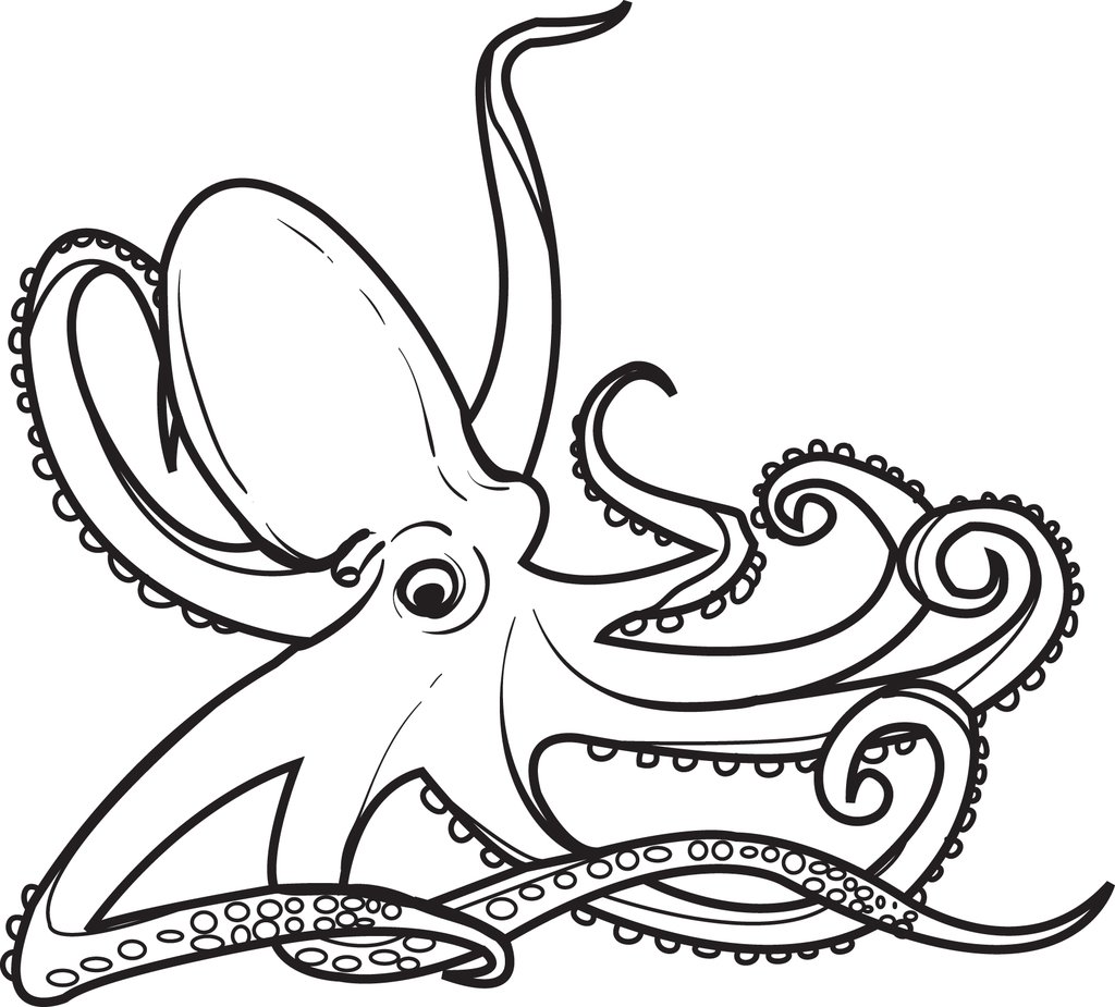 Free, Printable Octopus Coloring Page For Kids 1024x925 Free, Printable Octopus Coloring Page For Kids
