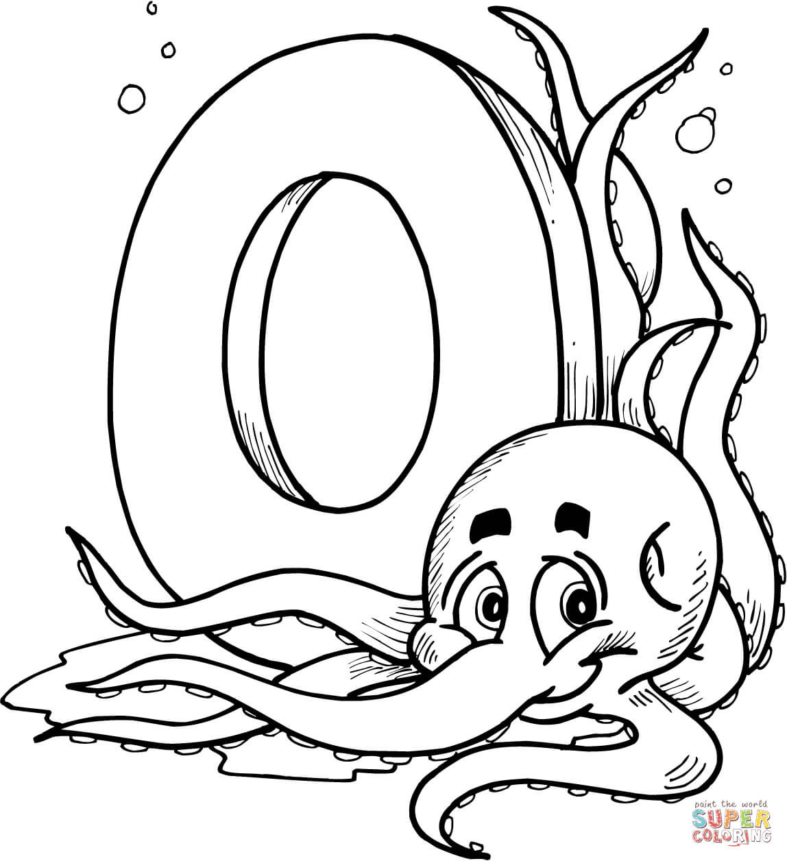Letter O Is For Octopus Coloring Page Free Printable Pages 1148x1256 Letter O Is For Octopus Coloring Page Free Printable Pages