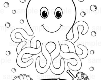 Octopus Coloring Pages For Kids 380 Free Printable Coloring 340x270 Octopus Coloring Pages For Kids 380 Free Printable Coloring