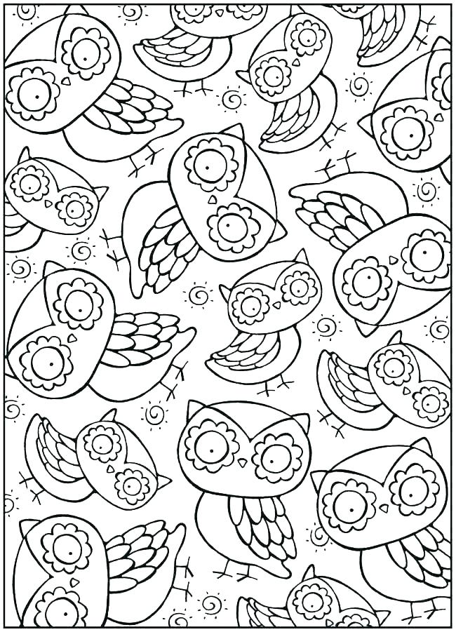 650x901 Printable Baby Owl Coloring Pages