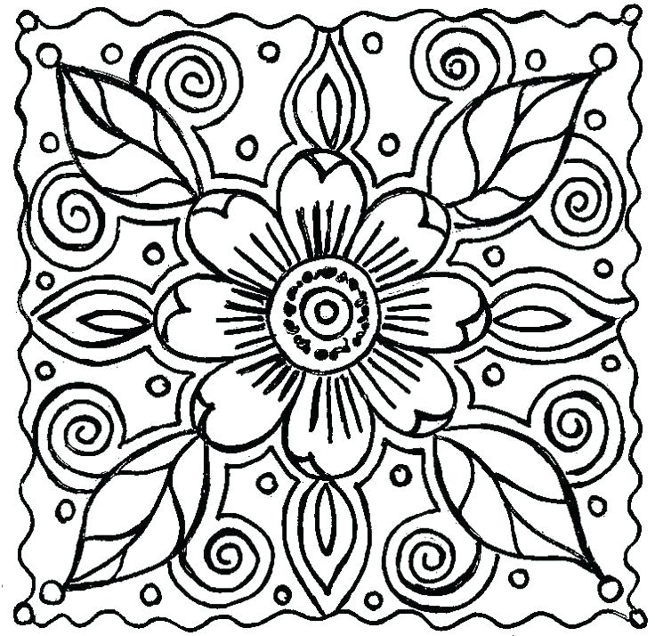 736x714 Simple Flower Coloring Pages Flower Print Out Coloring Pages Best
