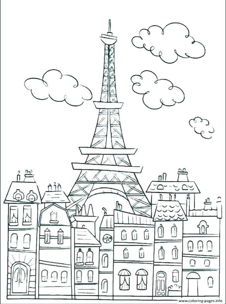 763x1024 Eiffel Tower Coloring Page Tower Coloring Pages Tower Coloring