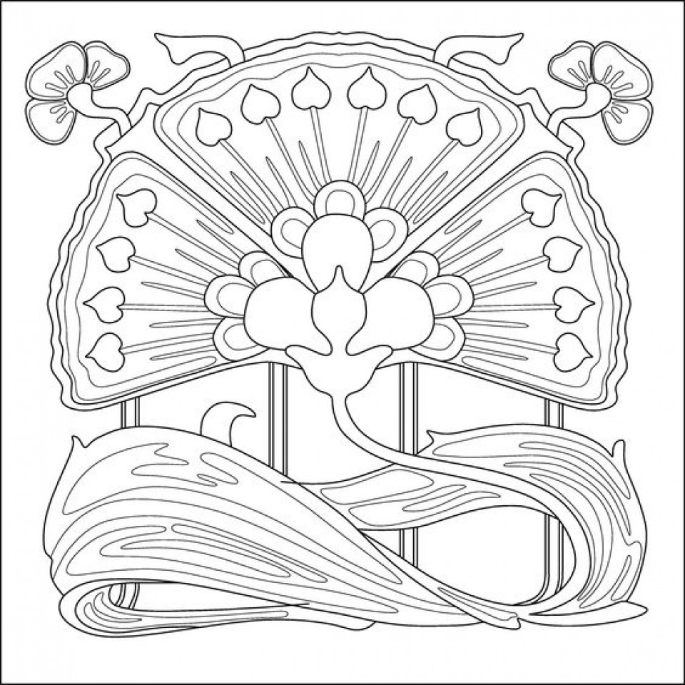 960x960 Art Nouveau Coloring Pages Adults Fresh 20 Free Printable Art Deco