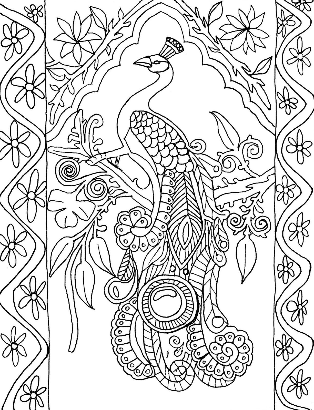 The Printable Peacock Coloring Pages Can Be Colored By So Many 1225x1600 The Printable Peacock Coloring Pages Can Be Colored By So Many