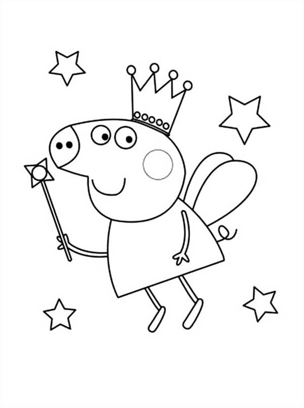 600x804 Best Fairy Peppa Pig Coloring Pages Free 1782 Printable