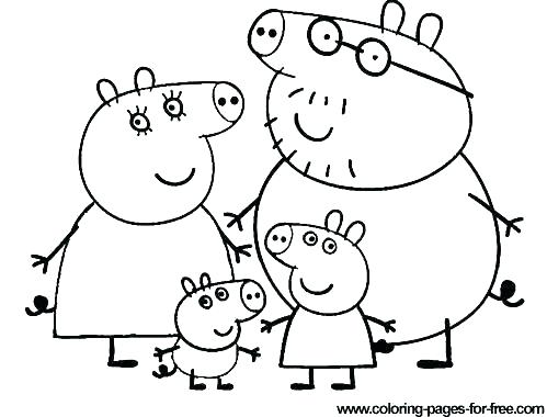 499x380 Peppa Pig Printable Coloring Pages Pig Colouring Sheets To Print