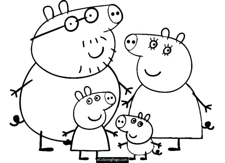 736x533 Pig Coloring Pages Printable Pig Coloring Page Large Size Of Cute