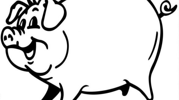 585x329 Coloring Pages Of Pigs Free Printable Pig Coloring Pages For Kids