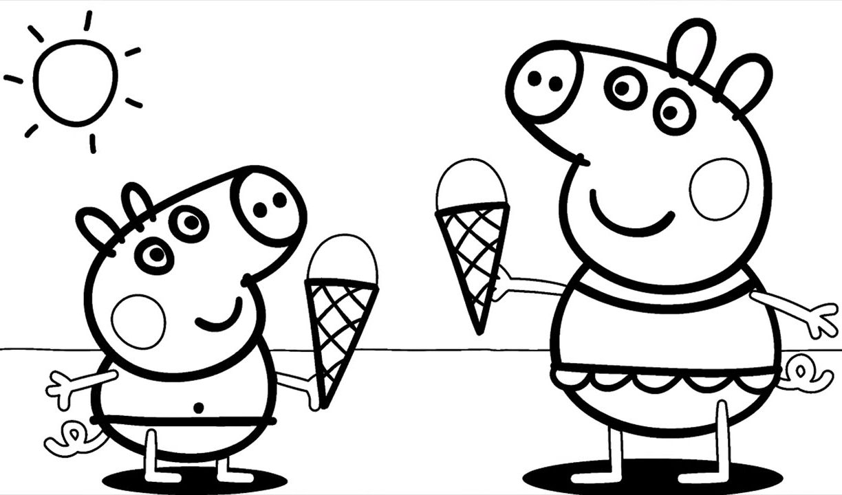 1224x720 Digital Art Gallery Peppa Pig Coloring Pages At Book Free