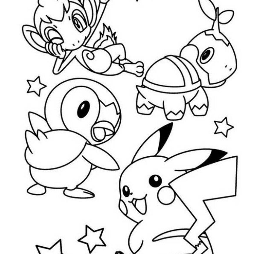 Pokemon Coloring Pages Pikachu High General Free And Friends High 870x864 Pokemon Coloring Pages Pikachu High General Free And Friends High