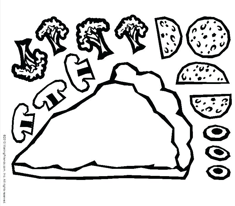 803x704 Make A Pizza Coloring Page Pizza Coloring Pages Pizza Coloring