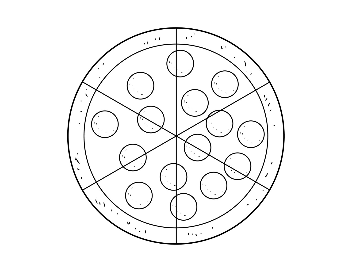 1500x1159 Pizza Coloring Pages For Childrens Printable For Free