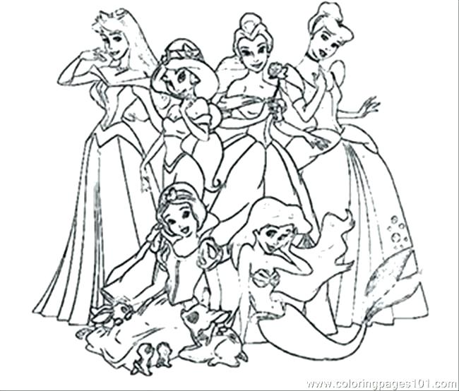 650x554 Printable Coloring Pages Princess Coloring Pages From Coloring